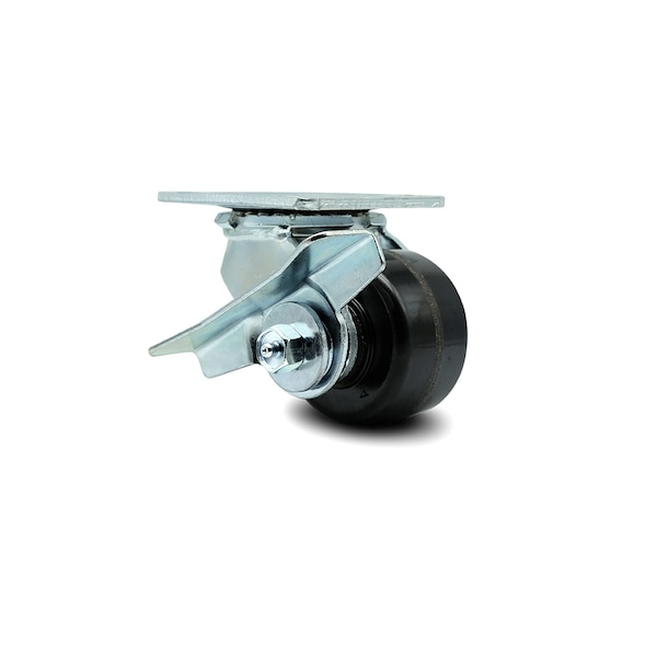 3.25 Inch Phenolic Swivel Caster with Ball Bearing and Brake